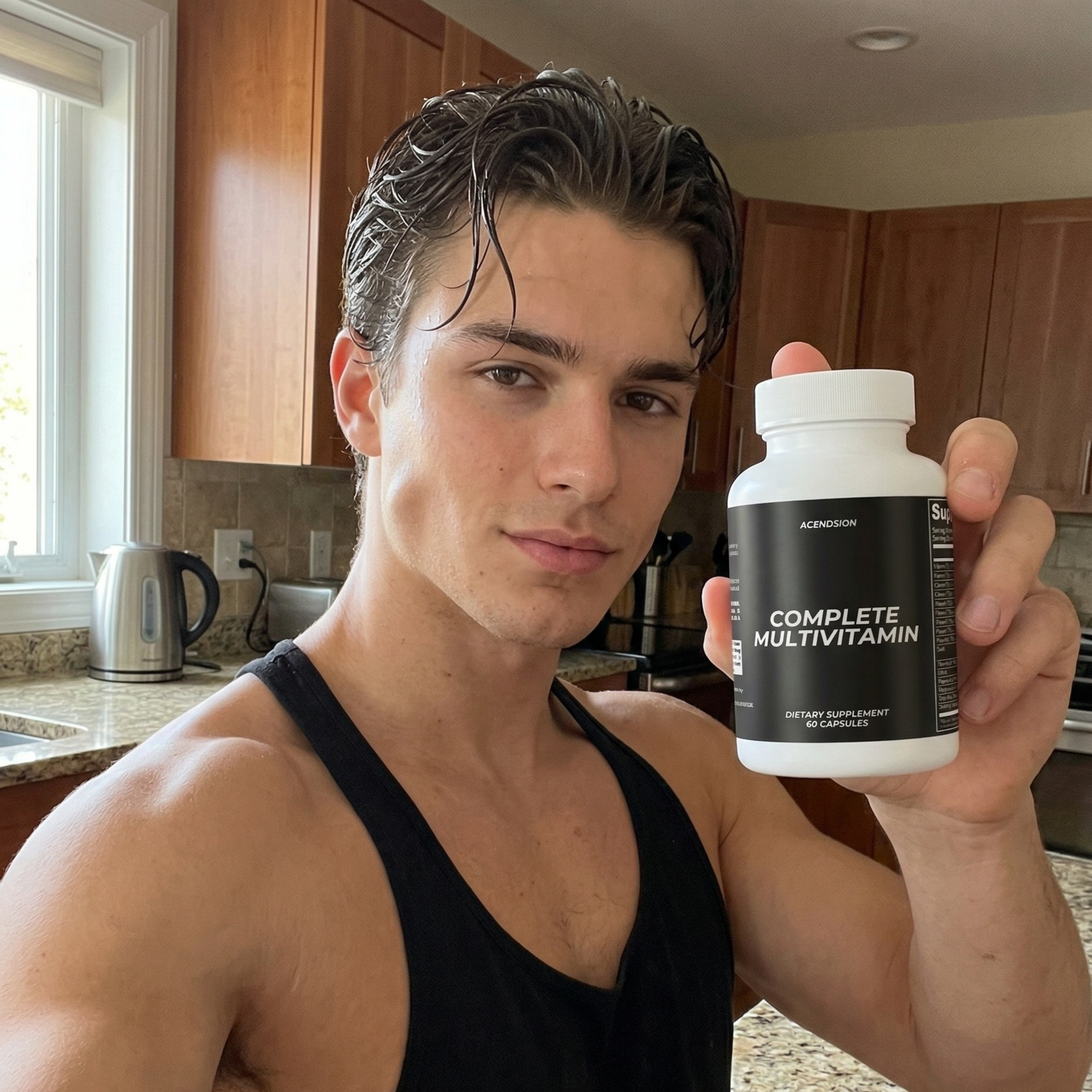 Acendsion complete multivitamin capsules for daily energy and immunity in men