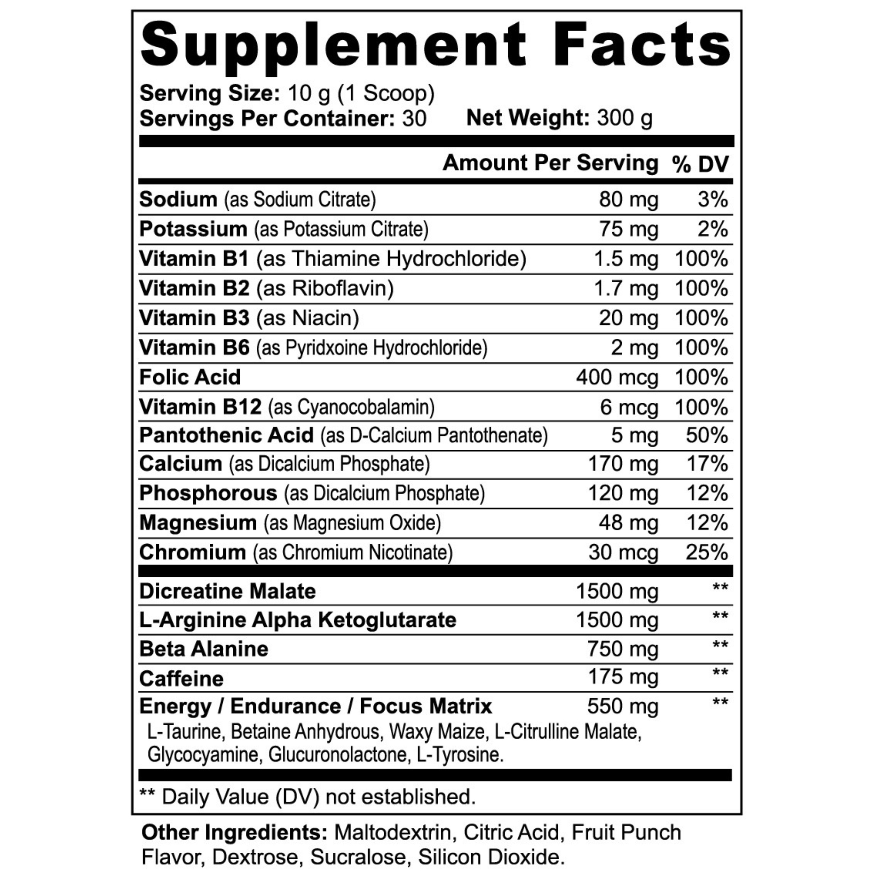 Acendsion fruit punch pre-workout packaging, USA-made third-party tested