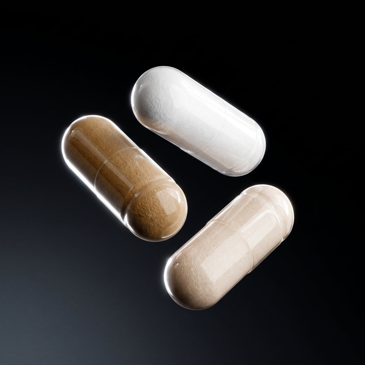 Foundation stack products arranged on a flat surface