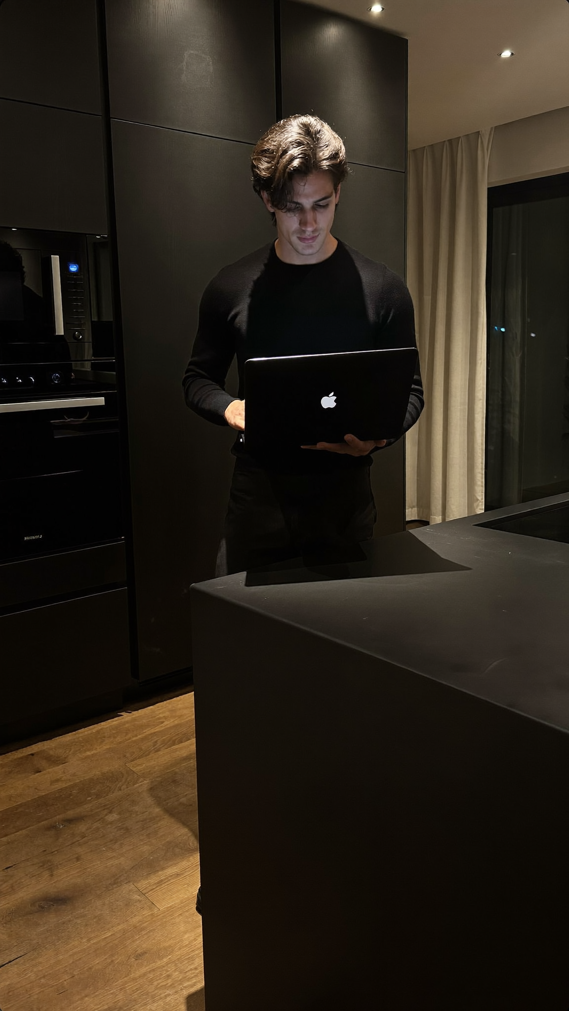 Man working at a laptop