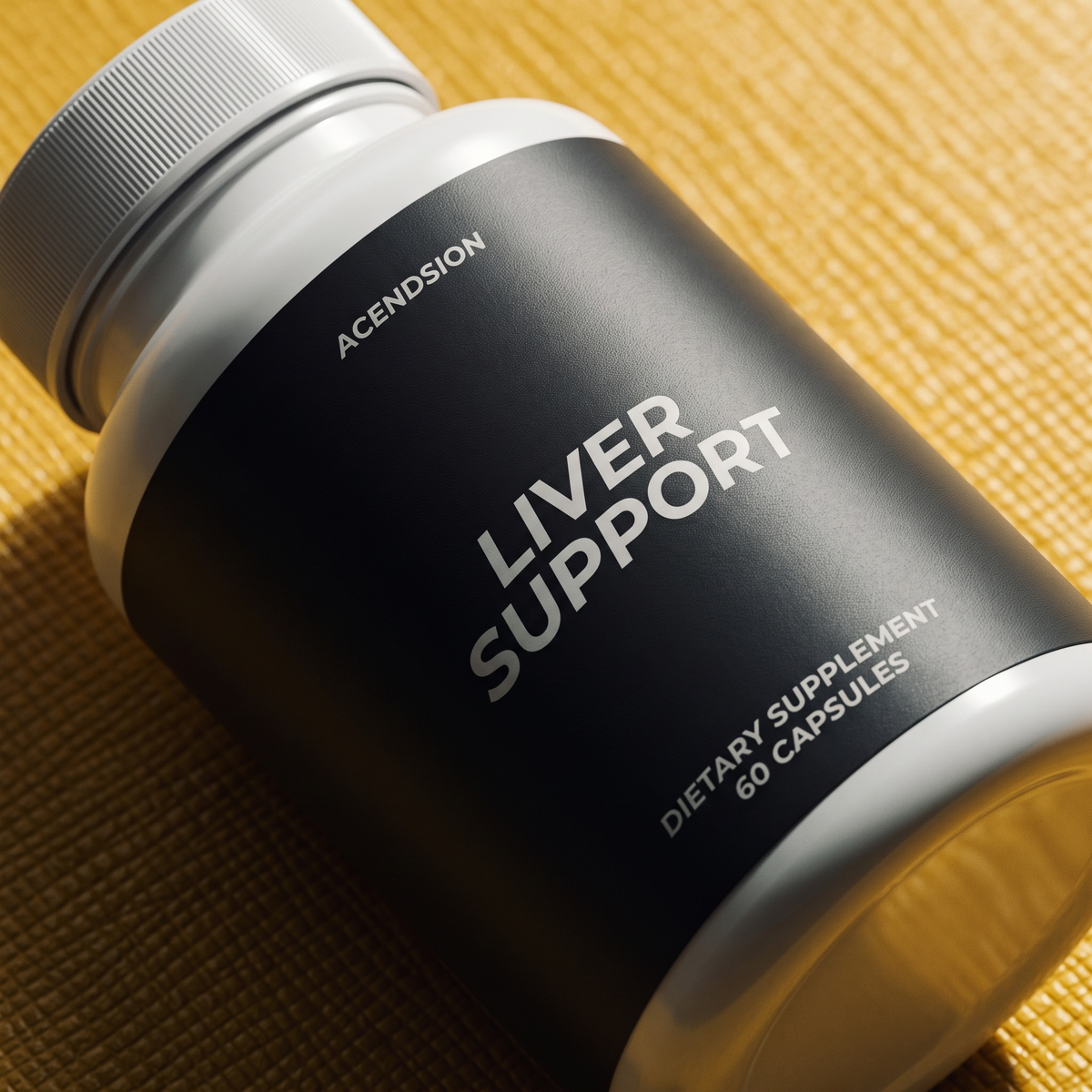 Close-up of the liver support label